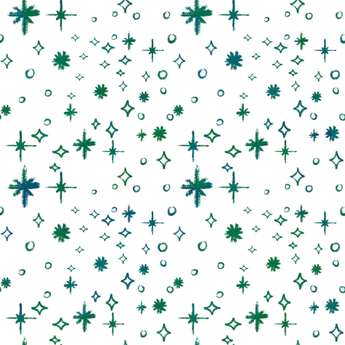A repeating illustration of palm trees and tropical foliage.